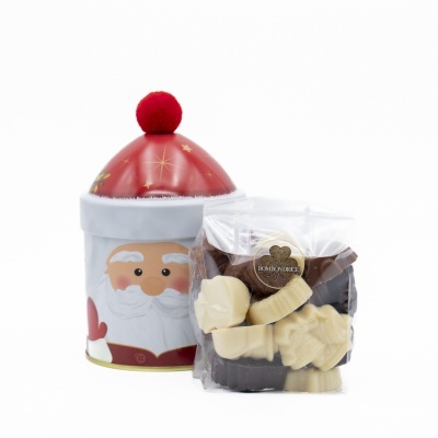 Lata Pai Natal com Bombons de Natal