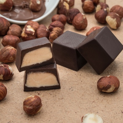 Bombons com Creme de Avelã Bombons com Creme de Avelã