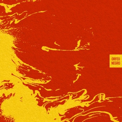 Capa de livro com fundo laranja e amarelo com texto TUDO DO AMOR, bell hooks, ORFEU NEGRO