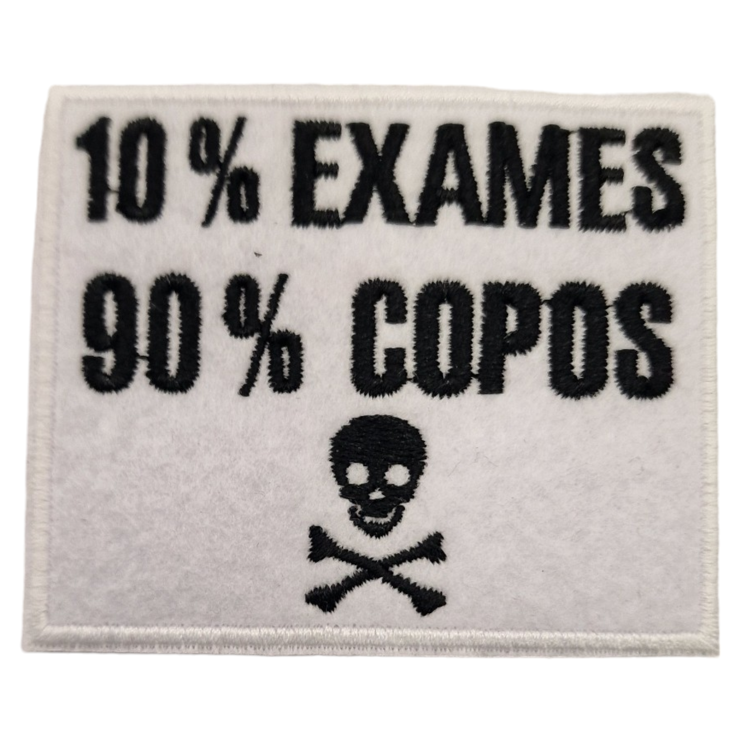 Emblema 10% Exames 90% Copos