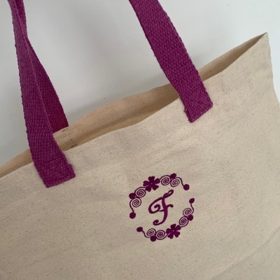 Saco de Asa Colorida _ monograma personalizado
