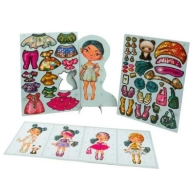 Magnéticos - Vamos Vestir a Boneca Glitter