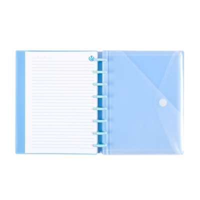 Envelope A4 p/caderno Ingeniox transparente c/velcro