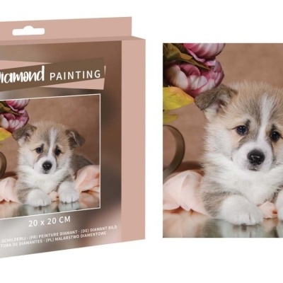 Pinta c/Diamantes Corgi bebe