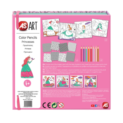 Conjunto para Pintura com Lápis de Cor, Princesa
