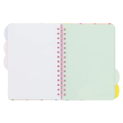 Caderno A5 com divisores - Dreaming, creating, shining