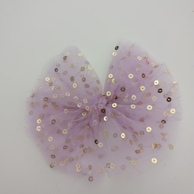 Mola Pinça Com Laço Organza e Lantejolas