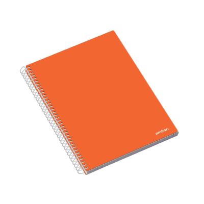 CADERNO ESPIRAL AMBAR SCHOOL CAPA DURA A5 QUADRICULADO