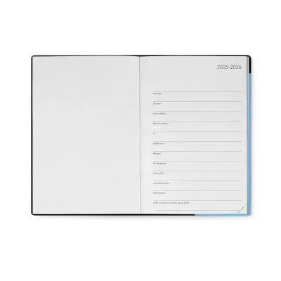 Agenda Semanal Mini 2026 Retro Blue