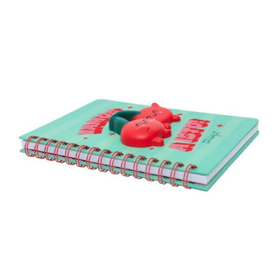 Caderno Liso A5 com Squichy Cereja - Vamos a Isso!