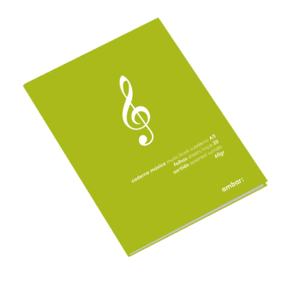 CADERNO MUSICA A5 20F AMBAR SCHOOL