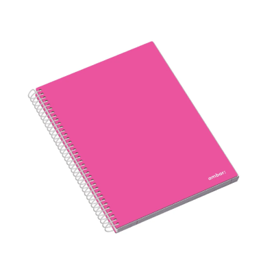 CADERNO ESPIRAL AMBAR SCHOOL CAPA DURA A5 QUADRICULADO