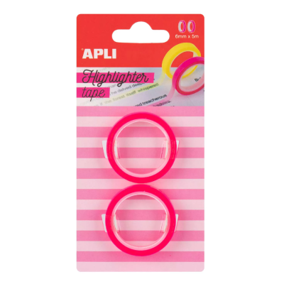 FITA SUBLINHADORA FLUORESCENTE APLI 6MMX5MT