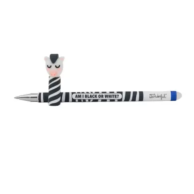 Caneta de apagar Bo-Bo Zebra - Am I black or white?