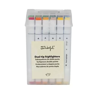 Conjunto de 24 marcadores de ponta dupla