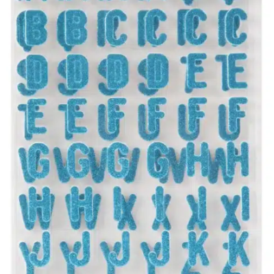 Sticker Alfabeto Glitter