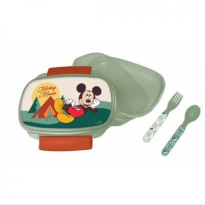 Caixa para sandes com talheres Mickey