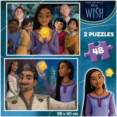 Puzzles 2×48 peças Wish EDUCA