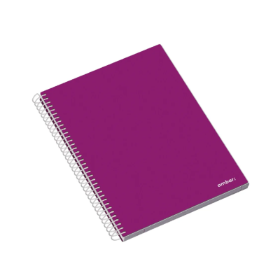 CADERNO ESPIRAL AMBAR SCHOOL CAPA DURA A5 QUADRICULADO