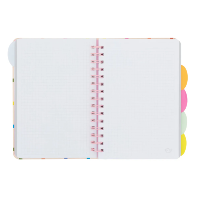 Caderno A5 com divisores - Dreaming, creating, shining