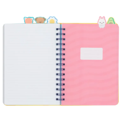 Caderno A5 com separadores com aba - Para grandes metas, grandes planos