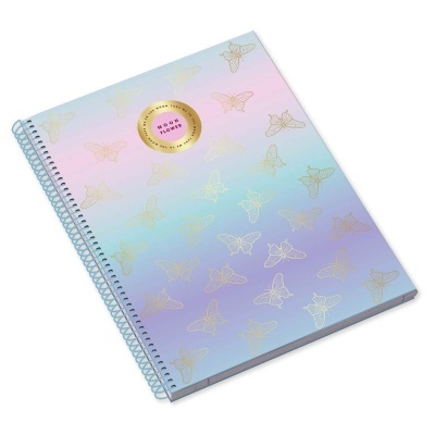 Caderno A4 Capa Dura Espiral Moon Flower