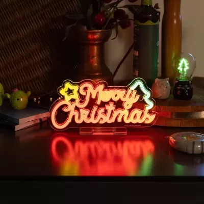 Sinal Luminoso Neon Led Merry Christmas LEGAMI