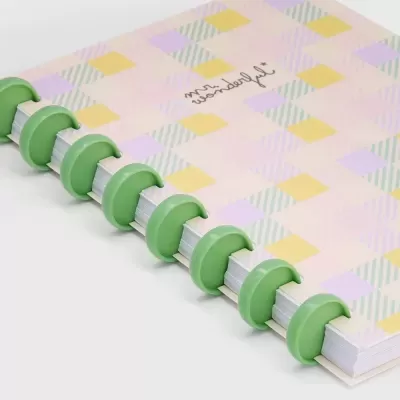Caderno A5 Mr Wonderful Xadrez Pastel