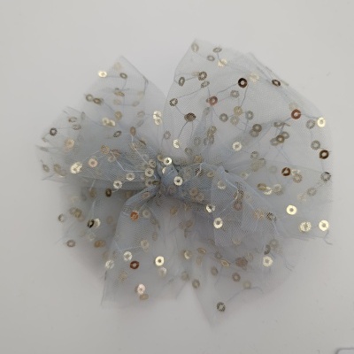 Mola Pinça Com Laço Organza e Lantejolas