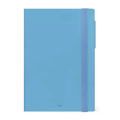 Agenda Diária Média 2026 Retro Blue