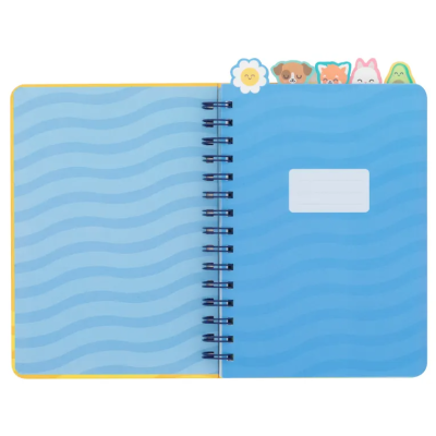 Caderno A5 com separadores com aba - Para grandes metas, grandes planos