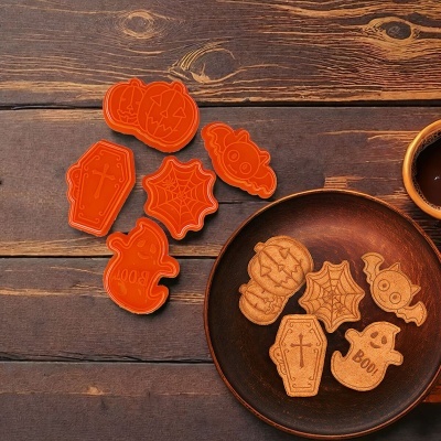 Cortadores Bolacha com Carimbo Halloween