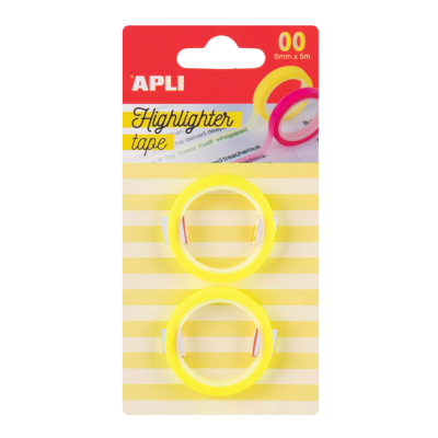 FITA SUBLINHADORA FLUORESCENTE APLI 6MMX5MT