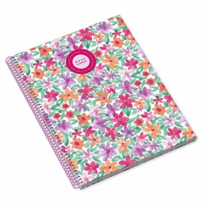 Caderno A4 Capa Dura Espiral Moon Flower