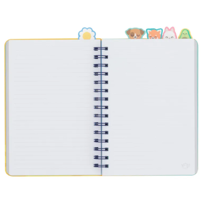 Caderno A5 com separadores com aba - Para grandes metas, grandes planos