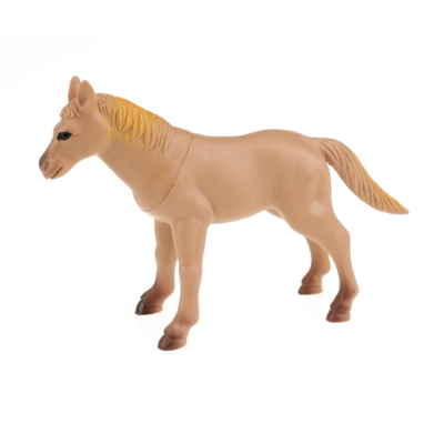 Figura de plástico de cavalo castanho claro