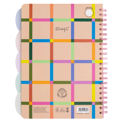 Caderno A4 com divisores - Dreaming, creating, shining