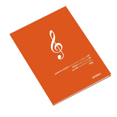 CADERNO MUSICA A5 20F AMBAR SCHOOL