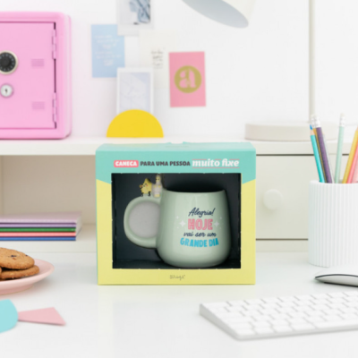 Caneca de Cerâmica Unicórnio - Alegria! Hoje Vai Ser Um Grande Dia