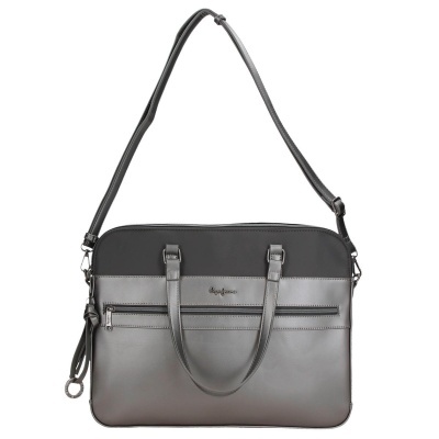 Pasta Para Portátil 2 Compartimentos Pepe Jeans Anthracite