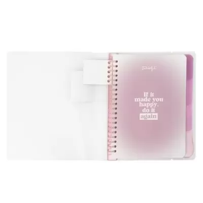 Caderno A5 transparente - If it Made You Happy, do it