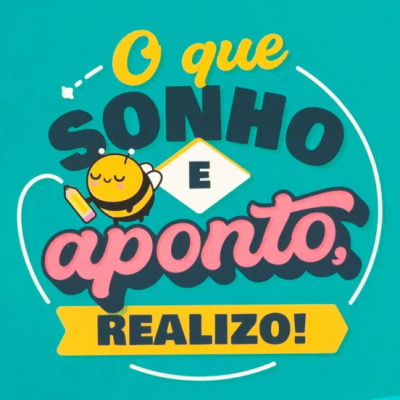 Caderno A4 - O que sonho e aponto, realizo!