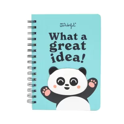 Caderno A5 3D squishy panda - What a great idea!
