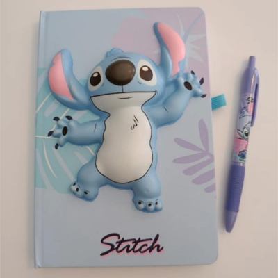 Bloco A5 3D Squishy Capa Dura A5 Lilo & Stitch