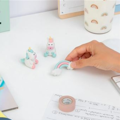 Set de Borrachas 3 unidades - Unicórnios