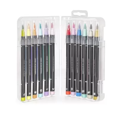 Set 12 Marcadores Brush Cores Pastel LEGAMI