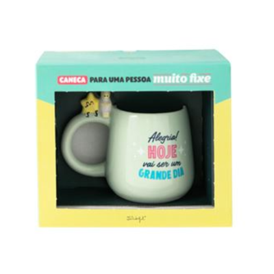 Caneca de Cerâmica Unicórnio - Alegria! Hoje Vai Ser Um Grande Dia