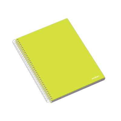CADERNO ESPIRAL AMBAR SCHOOL CAPA DURA A5 QUADRICULADO