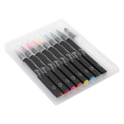 MARCADORES AGUARELA 8 PÇS + PINCEL ÁGUA