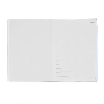 Agenda Diária Grande 2026 Retro Blue